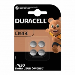 Duracell lr44 1.5 volt düğme pil (4lü paket)