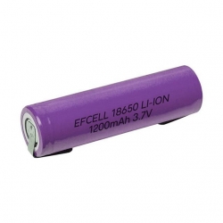 Efcell 18650 3.7 Volt 1200 Mah Başlıksız Puntalı Mavi Lityum Li-İon Pil