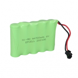 Efcell EF-60700S 6 Volt 700 Mah Ni-Mh Şarj Edilebilir AA 5'Li Grup Oyuncak Pili (202105)