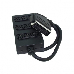 Elektromer 3'Lü Scart Dağıtıcı (1 Erkek-3 Dişi Scart)