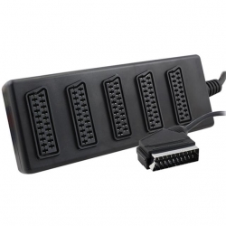 Elektromer 5'Li Scart Dağıtıcı (1 Erkek - 5 Dişi Scart)