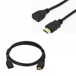Erkek dişi gold uçlu 25 cm uzatma hdmi kablo (mini hd rec. için)