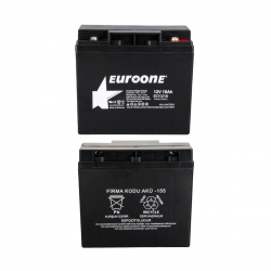 Euroone eo1218 12 volt - 18 amper akü (181 x 76 x 167 mm)