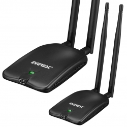 Everest ewn-999 300 mbps çift antenli kablosuz wifi alici wireless usb adaptör (kablolu)