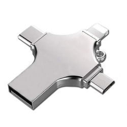 Faster FS-26602 4 IN 1 256Gb Flash Bellek (USB - TYPE-C - Micro USB - Lightning)