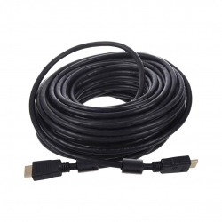 Fully g-507fs plastik düz siyah 20 metre v2.0 gold poşetli hdmi kablo