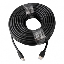 Fully G-507K Plastik Düz Siyah 25 Metre Gold Poşetli Hdmi Kablo