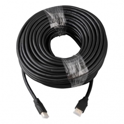 Fully G-507K Plastik Düz Siyah 25 Metre Gold Poşetli Hdmi Kablo