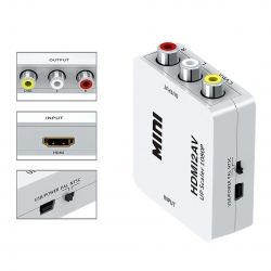 Fully g-537o hdmi to rca mini model 1920x1080 plastik kasa çevirici konvertör