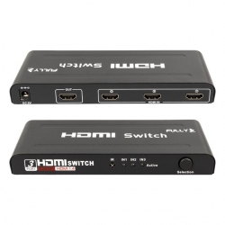Fully G-538H 3 Giriş 1 Çıkış Hdmi Switcher Toplayıcı Metal Kasa Adaptörlü