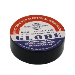 Globe 0.13mmx19 mm siyah izole bant (10lu paket)