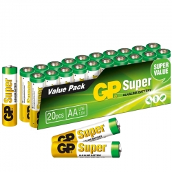 Gp 15a-2vs20 aa/lr6 super alkalin aa kalem pil (20li paket)
