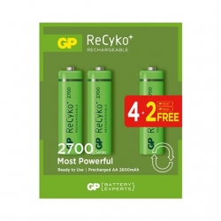 GP 2700 Ma Şarjlı Kalem Pil 6'Lı Paket