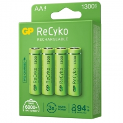 Gp recyko 1300 mah ni-mh r6 şarjli aa 4lü kalem pil