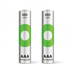Gp recyko 650 mah r03 aaa şarjli 2li ince kalem pil gp65aaahcer21-2tlb2 (gprhch63e041