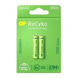 Gp Recyko 950 Mah R03 AAA Şarjlı 2'Li Pil