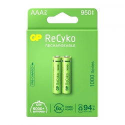 Gp recyko 950 mah r03 aaa şarjli 2li pil gp100aaahce-2eb2 (gprhc103e000)