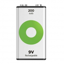 Gp recyko 9 volt - 200 mah ni-mh şarjli pil gp20r8h-2e1-(gprhv208r075)