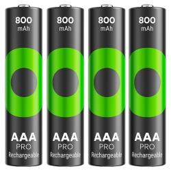 Gp recyko pro 800 mah ni-mh 1.2 volt aaa ince kalem şarjli pil 4lü paket gp85aaahcb-2eb4 (gprhch83b205)