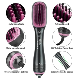 Hair brush pl-2288 hava üflemeli saç düzleştirici taraklı fön makinesi 1200 watt