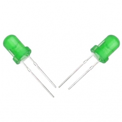 Halmet Mantar Led 5Mm Yeşil Mat