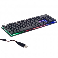 Hello hl-18744 metal kasa rgb işikli kablolu oyuncu q klavye zyg-800