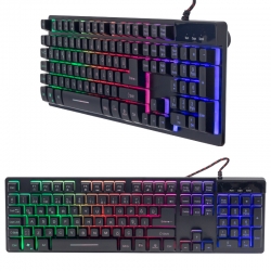 Hello hl-18744 metal kasa rgb işikli kablolu oyuncu q klavye zyg-800