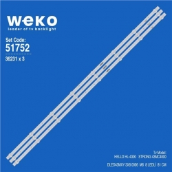 Hello HL-4300 43' 3 Adet Tv Led Bar