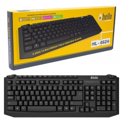 Hello hl-4624 2.4ghz 14 multimedya tuşlu kablosuz klavye