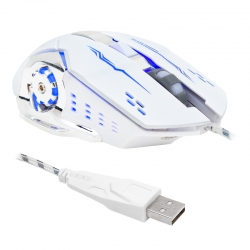 Hello hl-4725 kablolu 3600 dpi 6 tuş fonksiyonlu beyaz gaming mouse