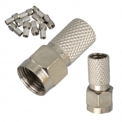 Herz hf-02 rg6/u6 22 mm siyah contali f konnektör (100lü poşet)