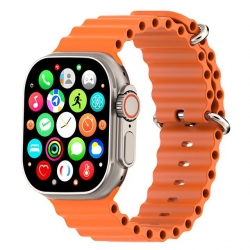 Hytech W69 Watch IOS Ve Android Uyumlu Mactive 2.05 İnç Geniş Ekranlı Turuncu Akıllı Saat
