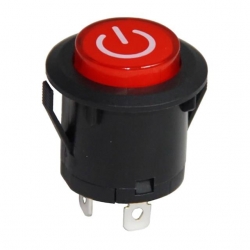 IC-180F 26Mm On/Off Kalıcı Ledli Rocker Buton Power Simgeli
