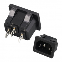 Ic-212b c14 power soket erkek kulaksiz as-04