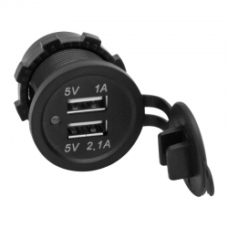 Ic-266c pano tipi usb 8-32v giriş 5v 1a / 5v 2.1a çikiş kulaksiz 30mm usb