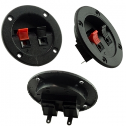 Ikili yuvarlak hoparlör terminali (iç çapi:4cm / diş çapi: 6.5cm)