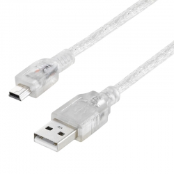 Powermaster pm-11937 usb 5 pin geniş 1.5 metre şeffaf v3 uç kablo (11937=8861)