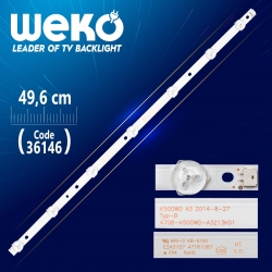 K500wd 4708-k500wd-a3213k01 typ-b 7 ledli 49.6 cm