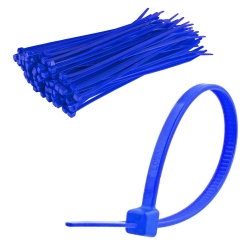 Kablo baği mavi 25cm 4.8mm plastik cirt kelepçe naylon (100 adet) jameson jkb-4825m