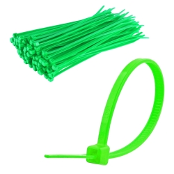 Kablo baği yeşil 20cm 4.8mm plastik cirt kelepçe naylon (100 adet) jameson jkb-4820y