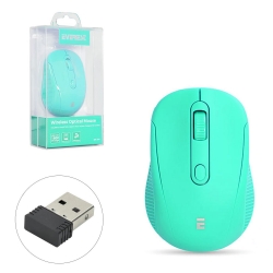 Kablosuz mouse 2.4ghz 1600dpi yeşil everest sm-300