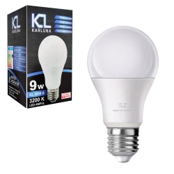 Karluna kl-3009g solar led ampul 12 volt 9 watt beyaz e27