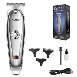 Kemei km-637 saç sakal tıraş makinesi mini şarjlı lcd ekran professional