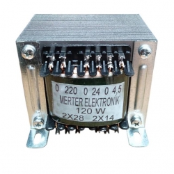 König K-166 2X28 0-24 V / 120 Watt Besleme Trafosu (2X14-04.5V)