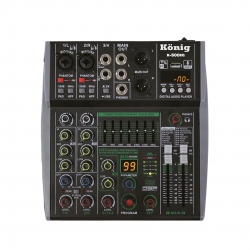 König k-500eq 4 kanal-usb-bt 7 bant eq kukalaklik çikiş dec mixer