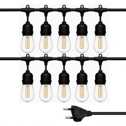 Ledx KB00002 10'Lu E27 Duy Sıralı 10 Metre Lamba Kablosu (10 Adet Duy İçerir)