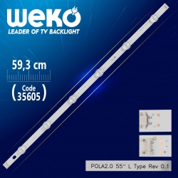 Lg innotek pola2.0 55 l-type rev 0.1 - 6 ledli 59.3 cm - (wk-306)