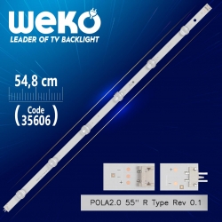 Lg innotek pola2.0 55 r-type rev 0.1 - 6 ledli 54.8 cm - (wk-307)