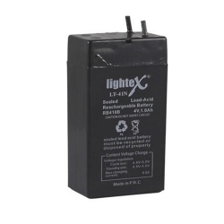 Lightex lt-41n kuru akü 4v 1.0ah (3.5x6.2x2cm) işıldak fener