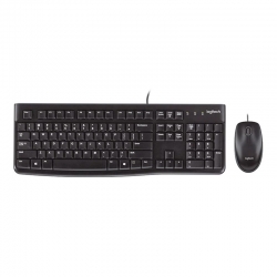 Logitech mk120 usb q siyah kablolu klavye+mouse set